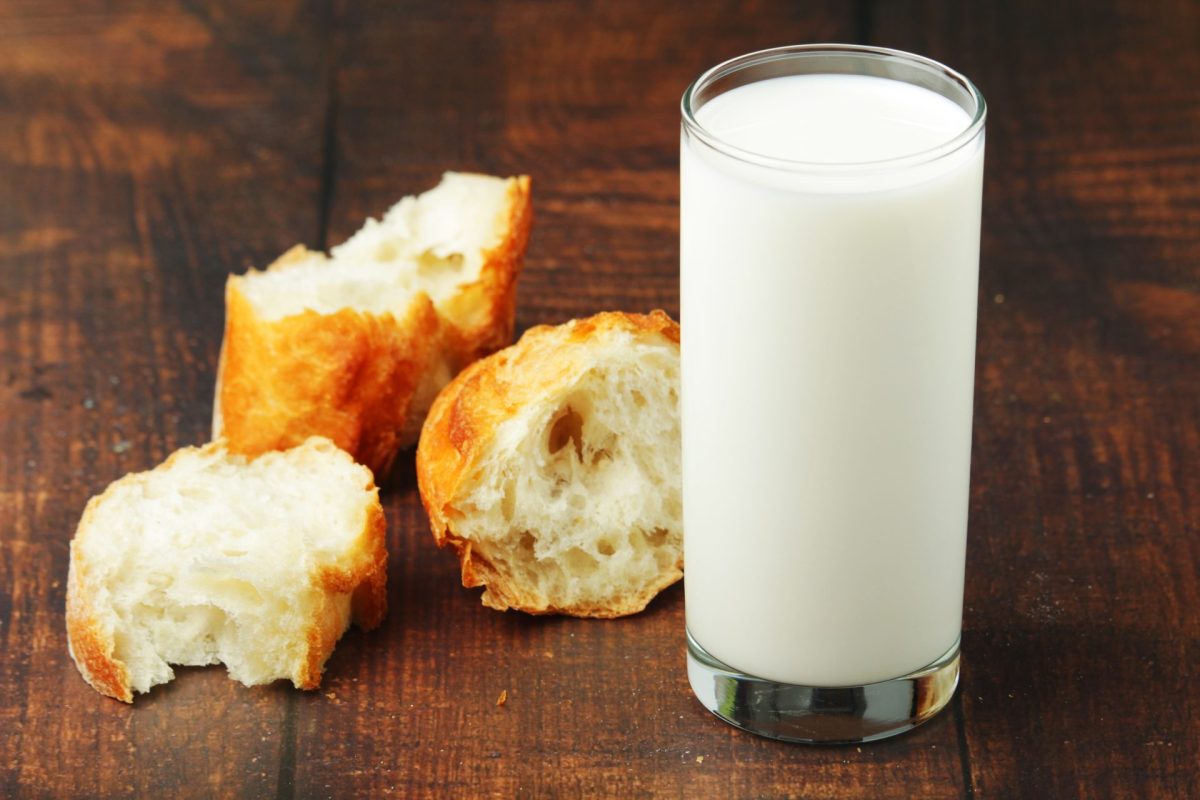 Milch, helle Brötchen