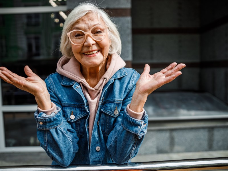 Narzisst im Alter reife Frau im Portrait