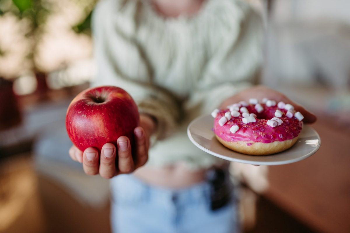 Apfel oder Donut