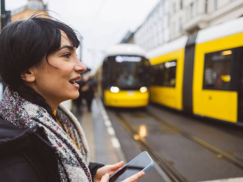 Frau Bahnstreik