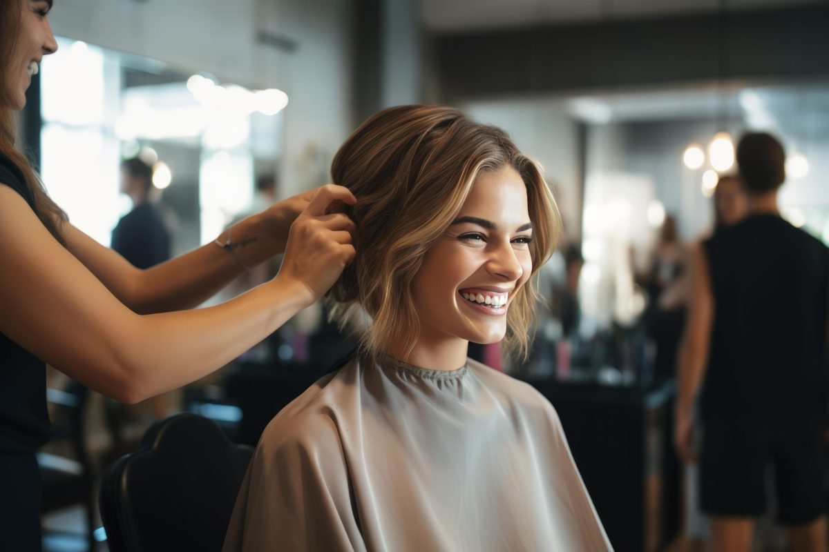 Frau beim Friseur