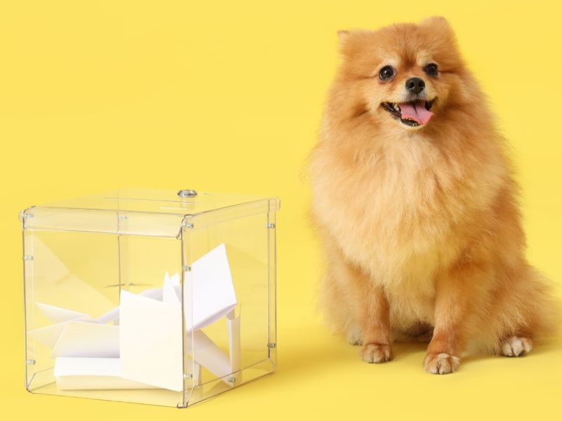 Hund Wahllokal