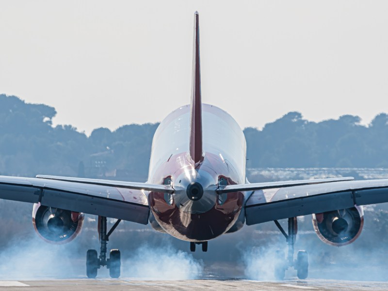 Flugzeug Landung