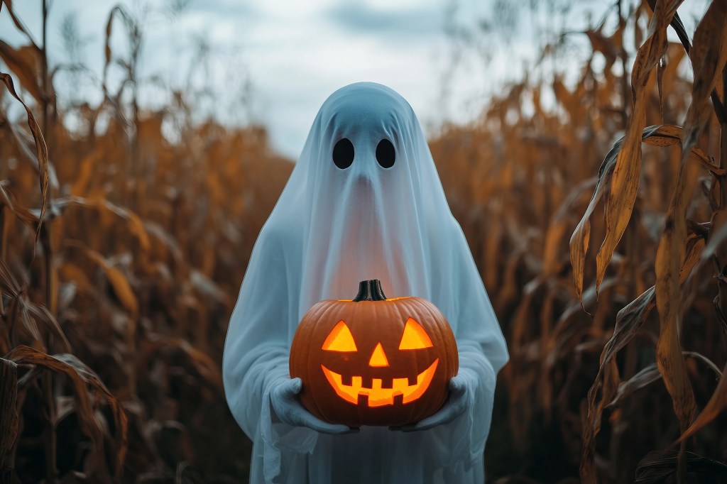 Der Klassiker an Karneval: Das Bettlaken-Gespenst.