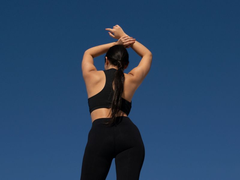 Frau Sport Workout Studie Gym