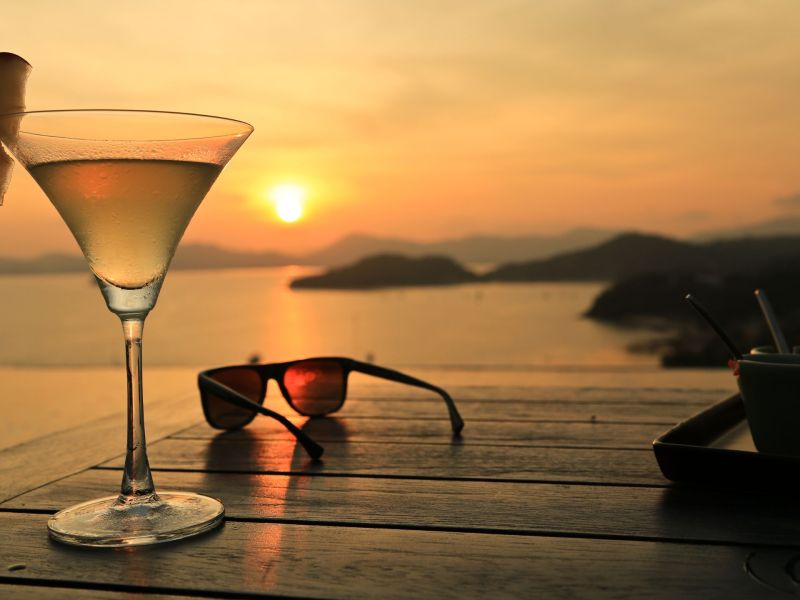 Sonnenuntergang Cocktail Sonnenbrille