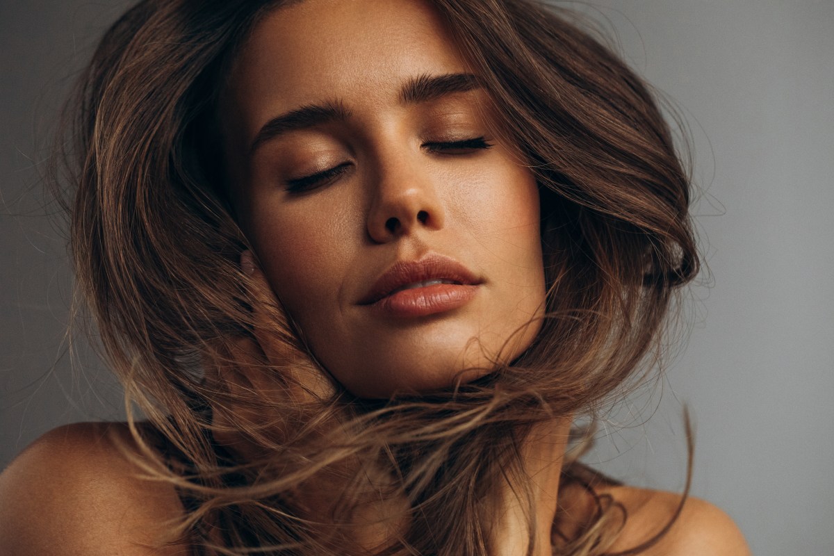 Frau mit bronzed Make up