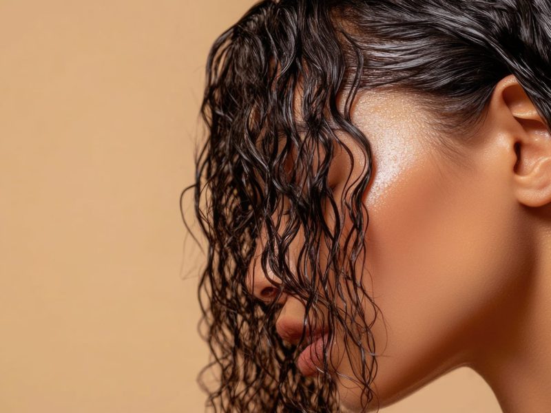 Frau mit braunen Haaren