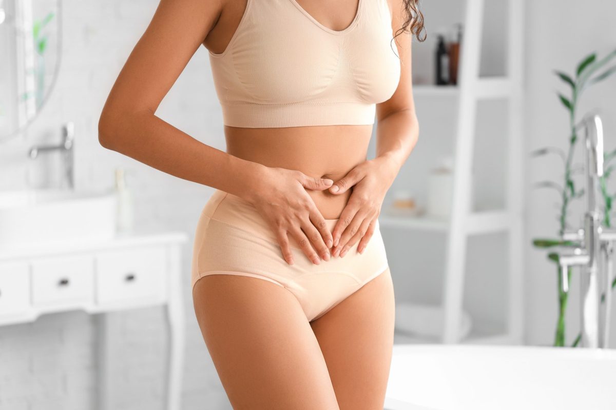 Frau mit Unterwäsche