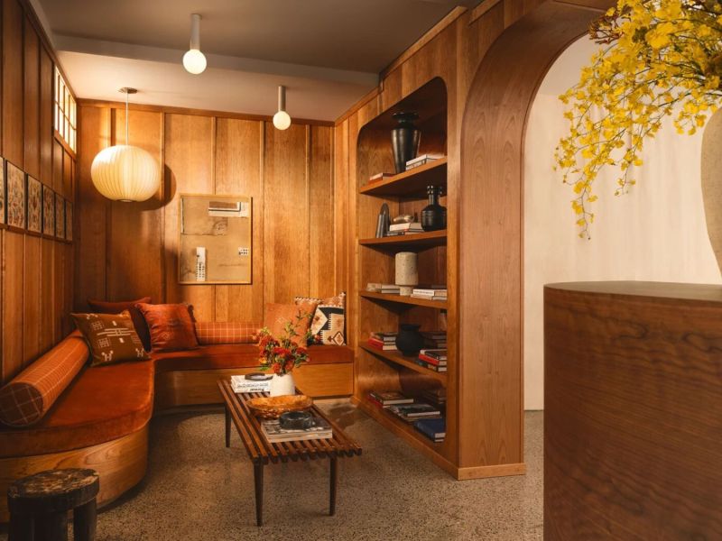 Reispapierleuchten im Interior.