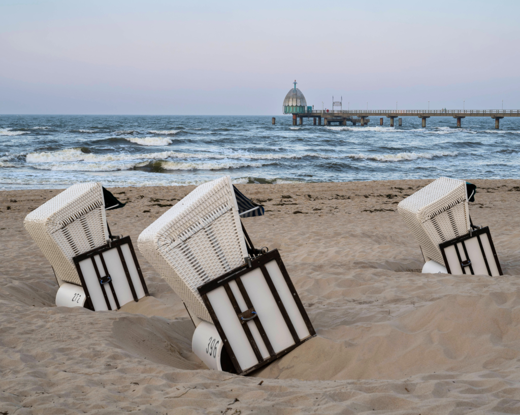 Die Gondel befindet sich am Ende der Seebr&uuml;cke in Zinnowitz.