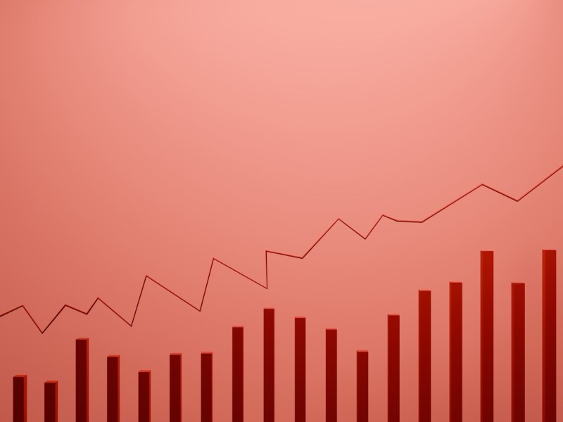 Ein digitales Bild eines Wachstumsdiagramm.