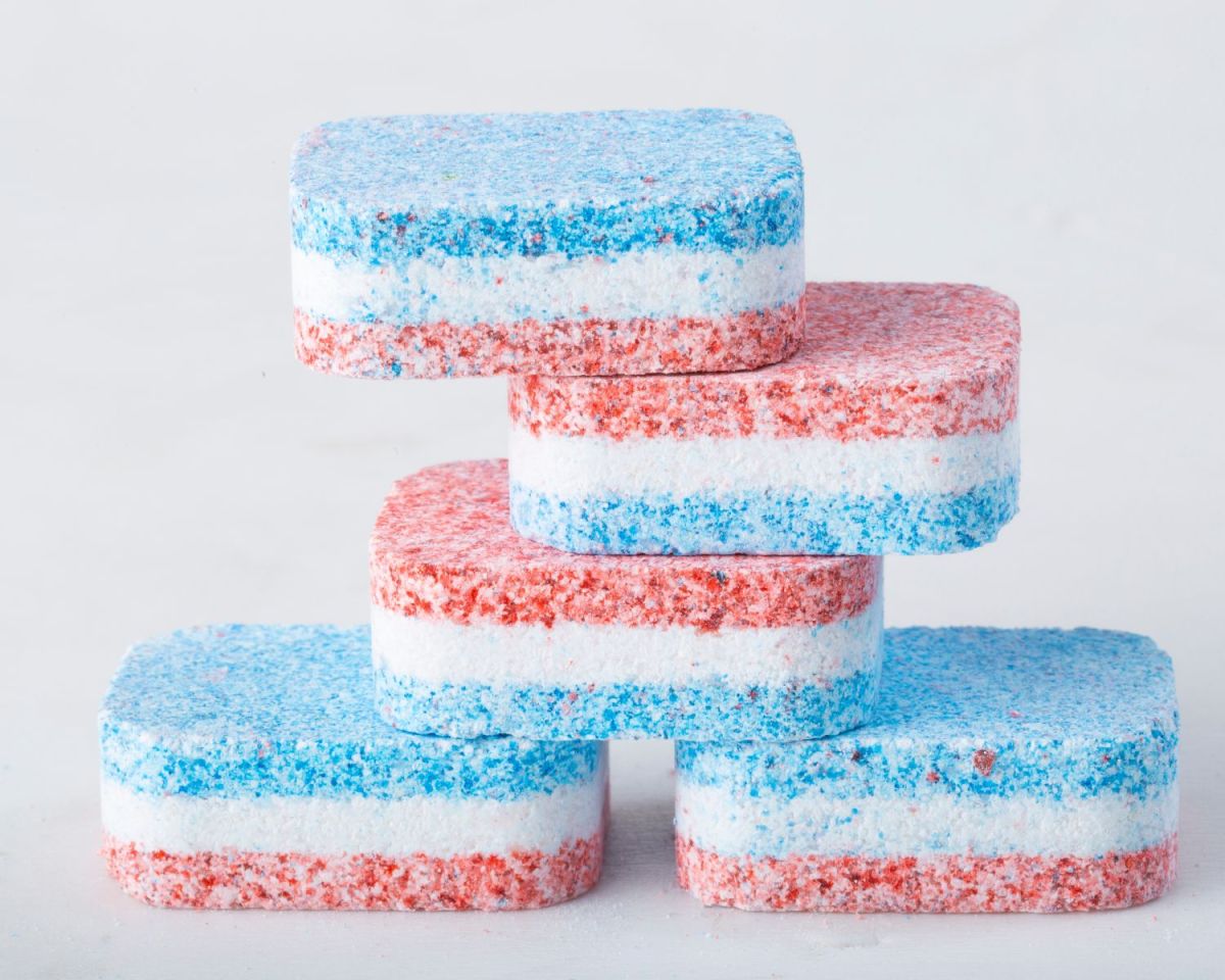 Spülmaschinentabs gestapelt